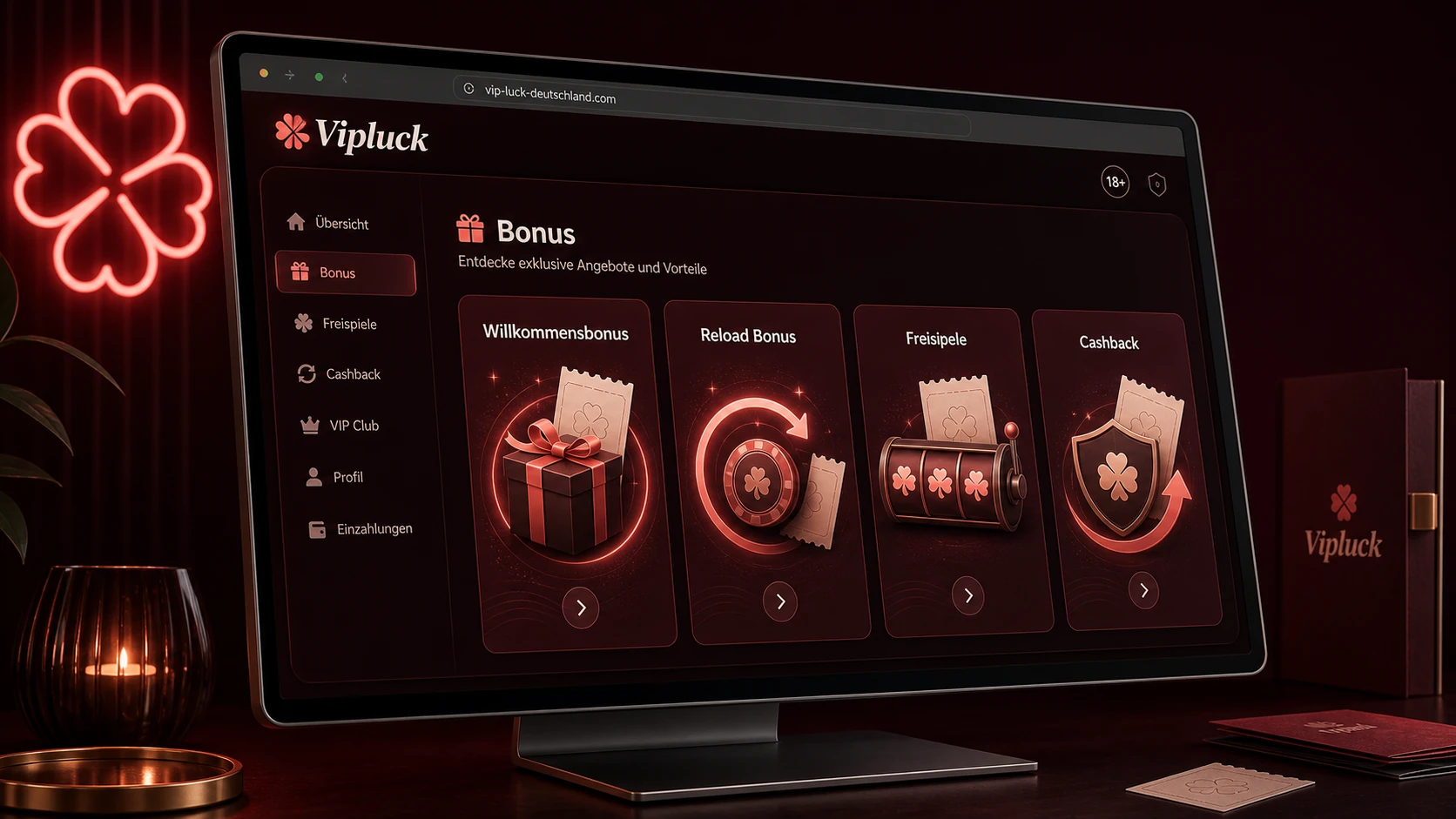 Vipluck Bonus für neue und bestehende Nutzer