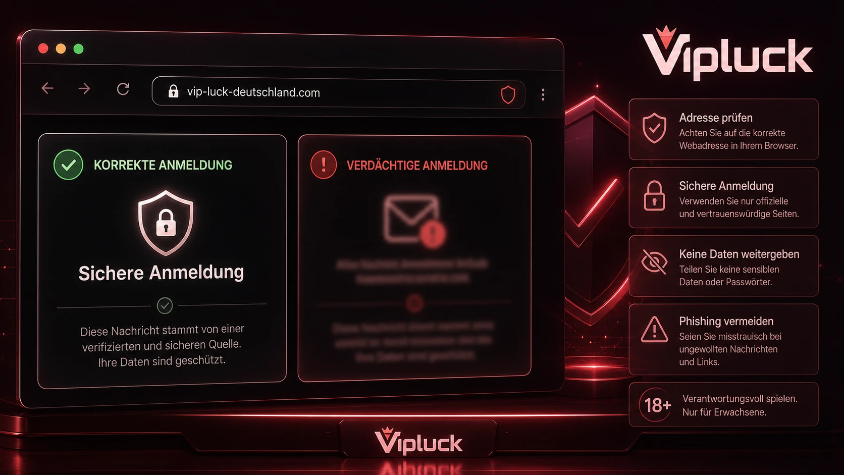Schutz vor Phishing und fremdem Zugriff